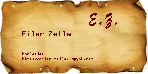 Eiler Zella névjegykártya